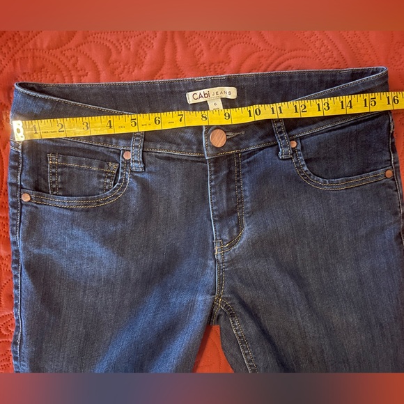 CAbi #334 “Lou Lou” Dark Blue Straight Leg Jeans, Size 6 - Picture 8 of 11